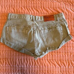 One Teaspoon Gray Jean Shorts